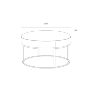 Elgin Ottoman - Tobacco Tan