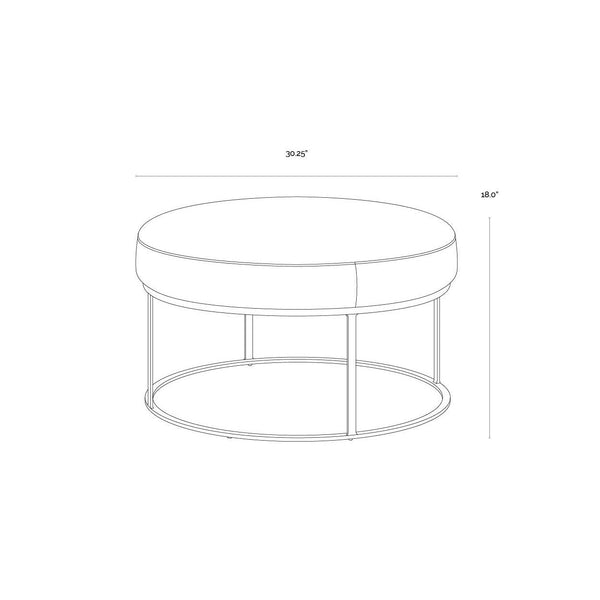 Elgin Ottoman - Tobacco Tan