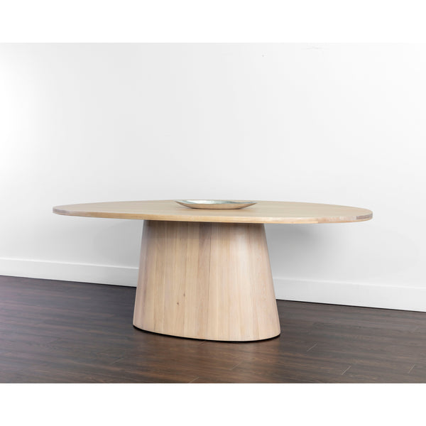 Elina Dining Table Oval - Light Oak - 84"