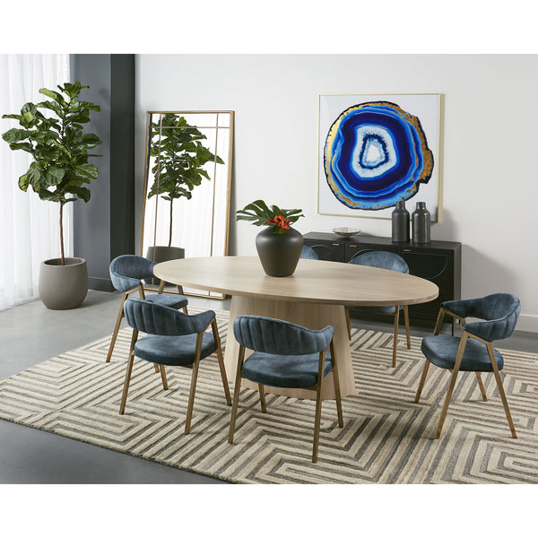 Elina Dining Table Oval - Light Oak - 84"