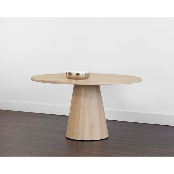 Elina Dining Table Round - Light Oak - 54"