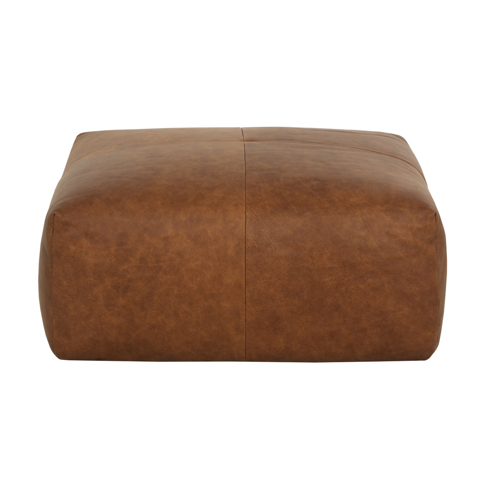 Elio Ottoman - Cognac Leather