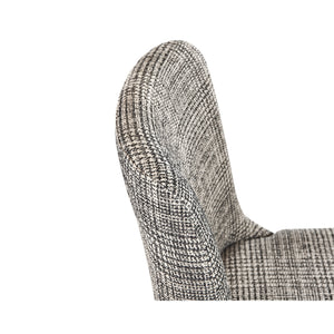 Elisa Dining Chair - Grey Oak - Naya Check Black