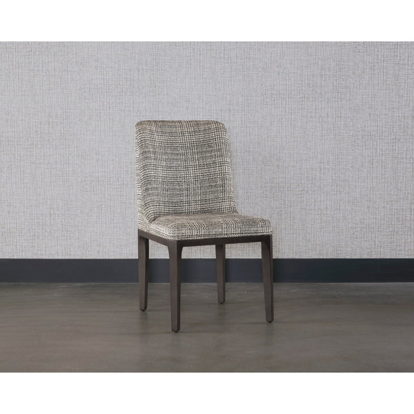 Elisa Dining Chair - Grey Oak - Naya Check Black