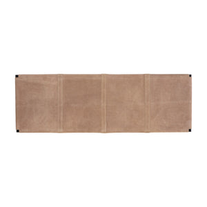 Elon Bench - Suede Light Tan Leather