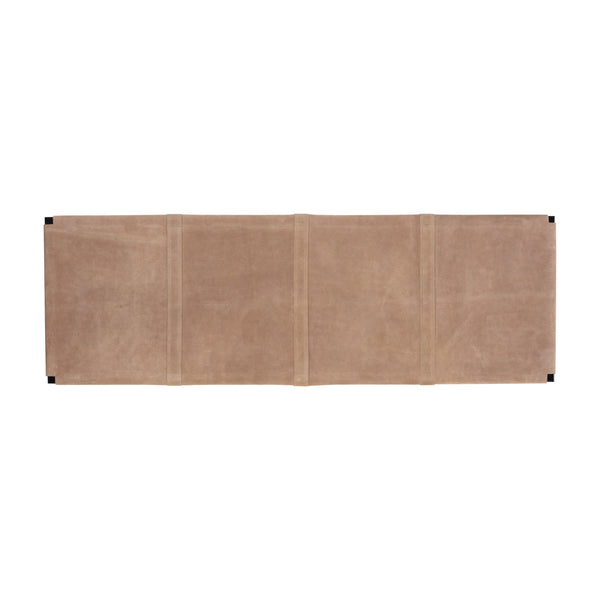 Elon Bench - Suede Light Tan Leather