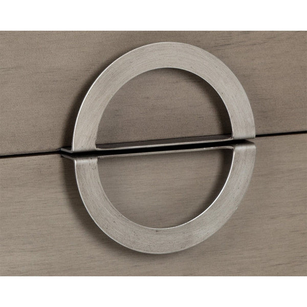 Emery Nightstand - Antique Silver - Ash Grey