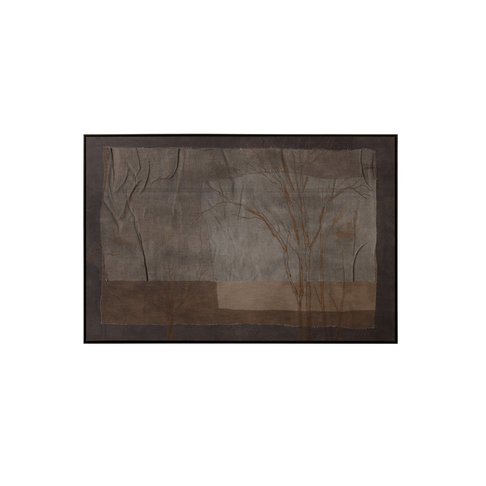 Enchanted Forest - 60" X 40" - Black Floater Frame - Brown