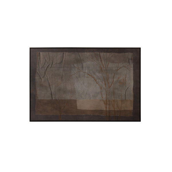Enchanted Forest - 60" X 40" - Black Floater Frame - Brown