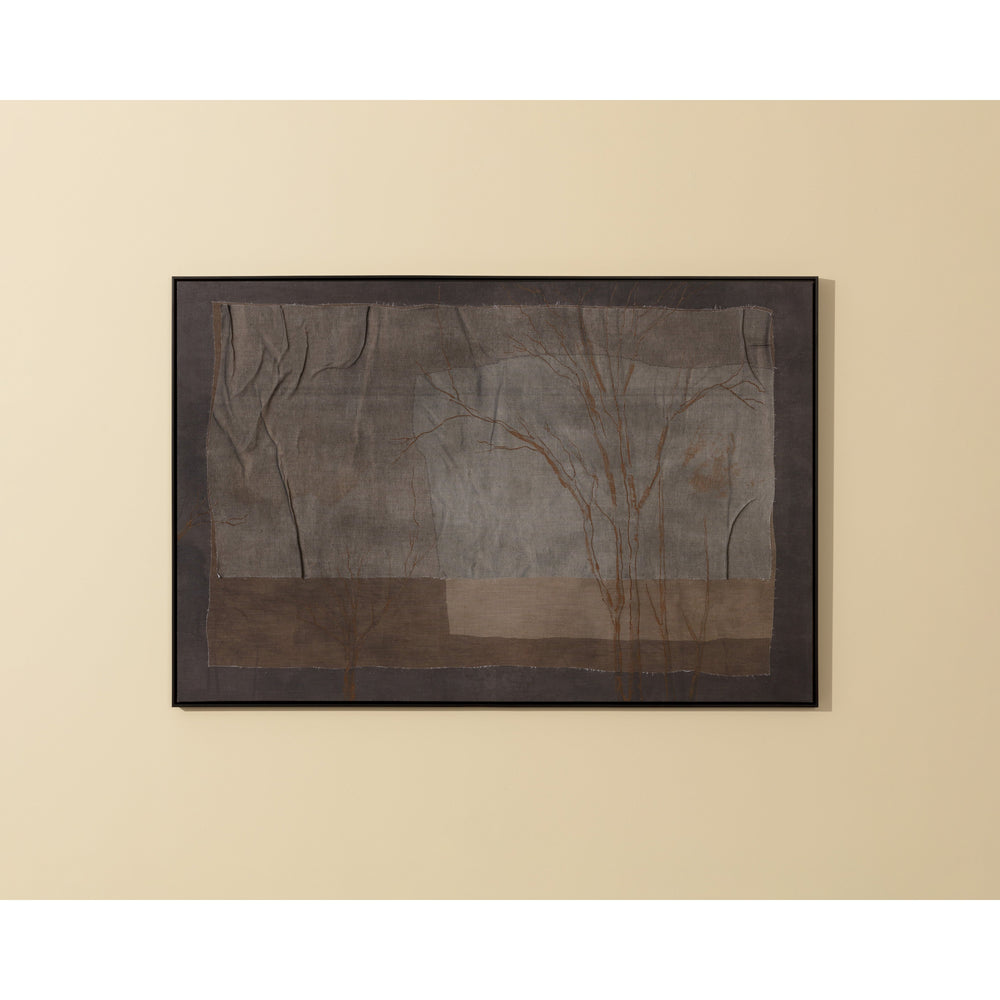 Enchanted Forest - 60" X 40" - Black Floater Frame - Brown