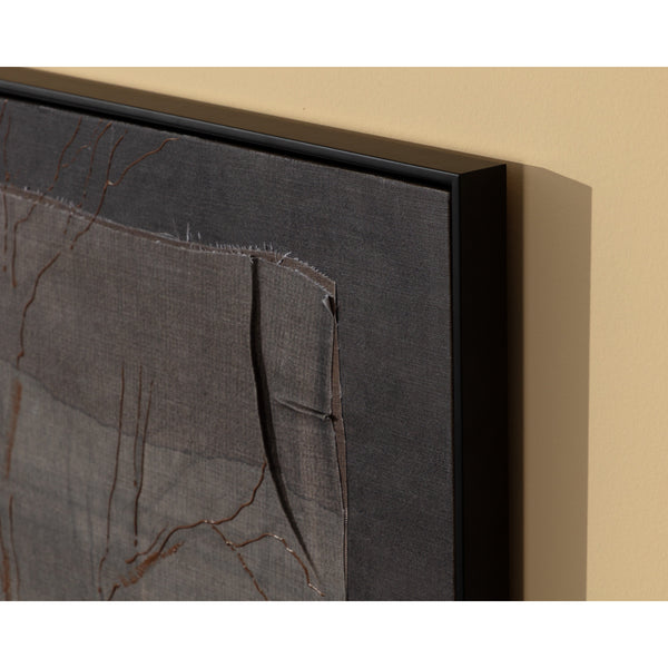 Enchanted Forest - 60" X 40" - Black Floater Frame - Brown