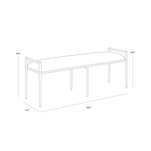 Esai Bench - Zenith Taupe Grey