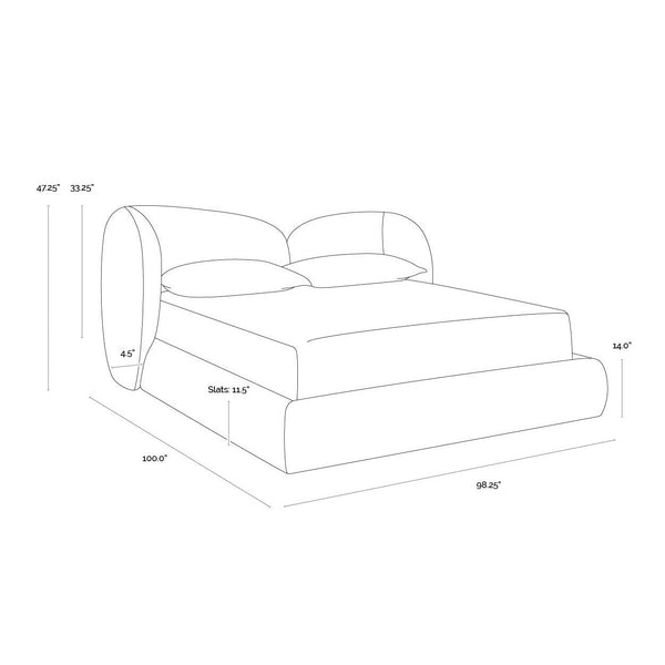 Esme Bed King - Altro Cappuccino
