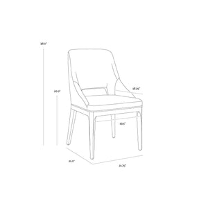 Estrada Dining Chair - Naya Check Light Grey