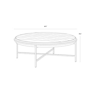 Ethel Ottoman Round - Piccolo Prosecco