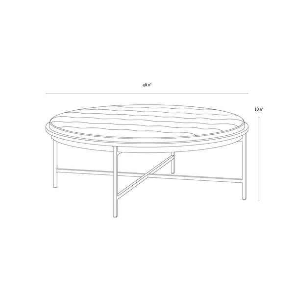 Ethel Ottoman Round - Piccolo Prosecco