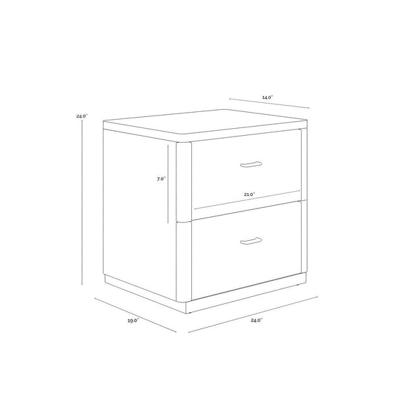 Etienne Nightstand - Rustic Oak