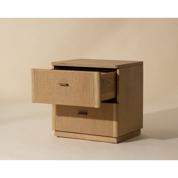 Etienne Nightstand - Rustic Oak