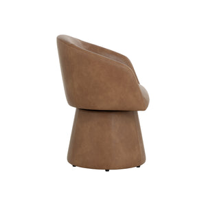 Etta Swivel Dining Armchair - Copley Cognac