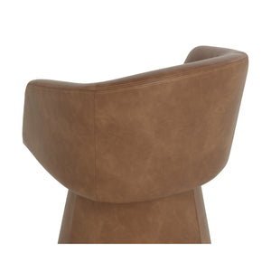 Etta Swivel Dining Armchair - Copley Cognac