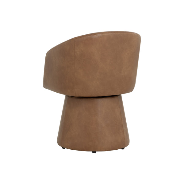 Etta Swivel Dining Armchair - Copley Cognac
