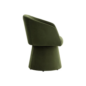 Etta Swivel Dining Armchair - Moss Green