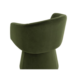 Etta Swivel Dining Armchair - Moss Green
