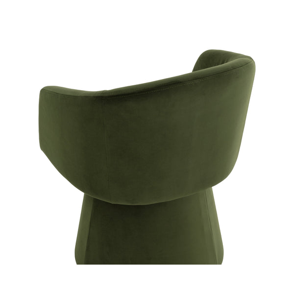Etta Swivel Dining Armchair - Moss Green