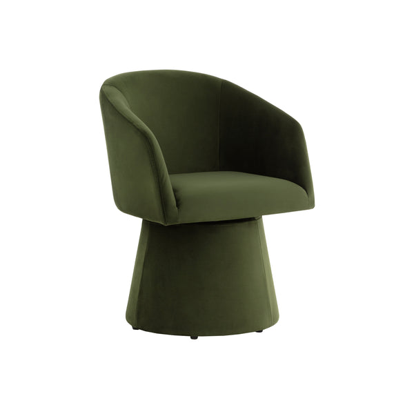 Etta Swivel Dining Armchair - Moss Green