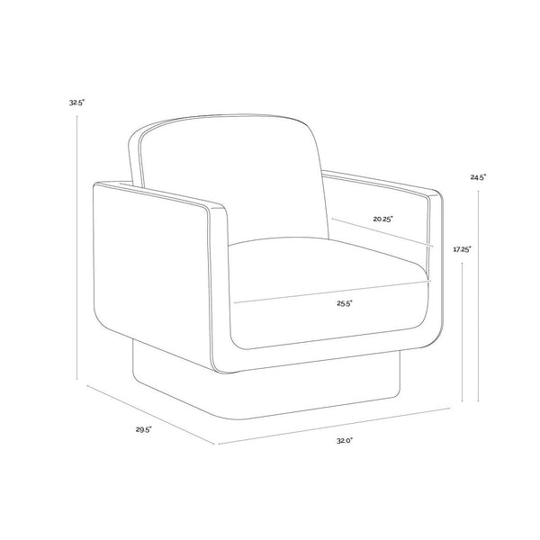 Everton Armchair - Meg Dark Brown