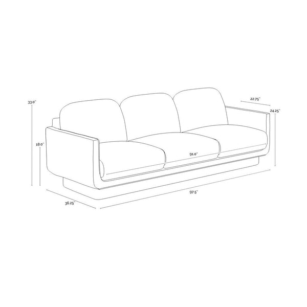 Everton Sofa - Meg Dark Brown