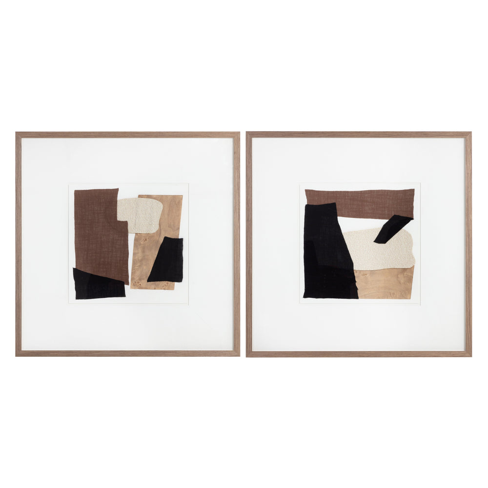 Family Dynamics I - 40" X 40" - Dark Brown Frame