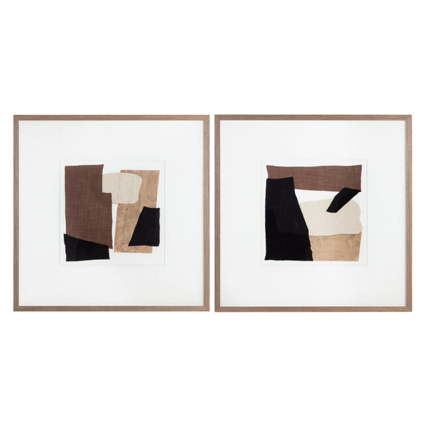 Family Dynamics I - 40" X 40" - Dark Brown Frame