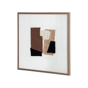 Family Dynamics I - 40" X 40" - Dark Brown Frame
