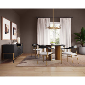 Family Dynamics I - 40" X 40" - Dark Brown Frame