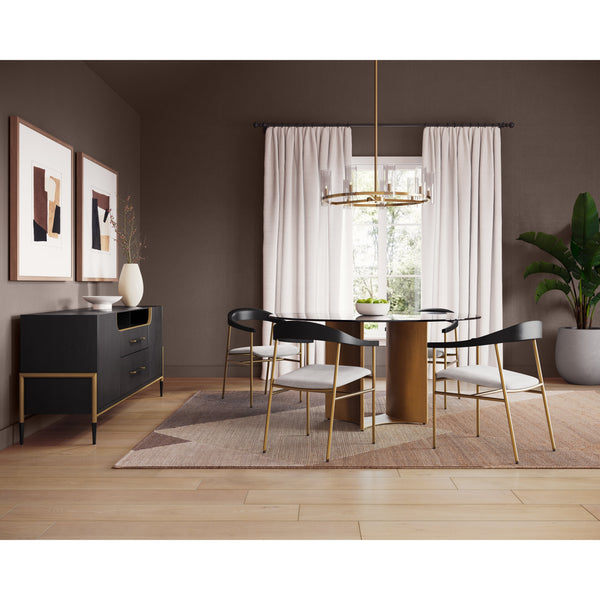 Family Dynamics I - 40" X 40" - Dark Brown Frame