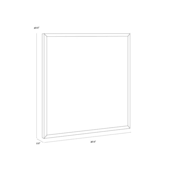 Family Dynamics I - 40" X 40" - Dark Brown Frame
