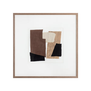 Family Dynamics I - 40" X 40" - Dark Brown Frame