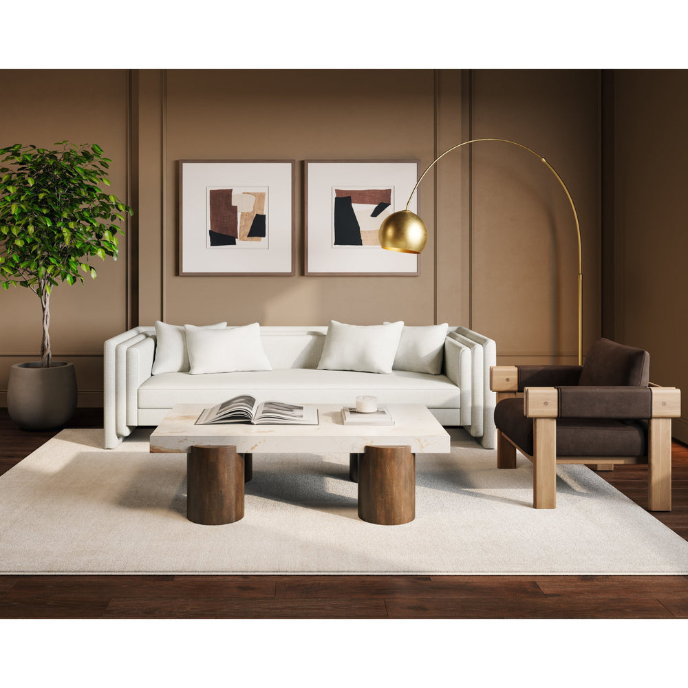 Family Dynamics II - 40" X 40" - Dark Brown Frame