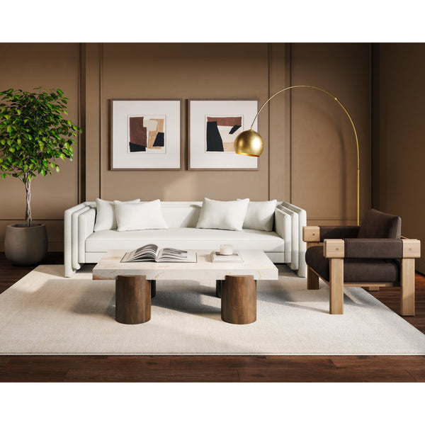 Family Dynamics II - 40" X 40" - Dark Brown Frame