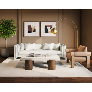 Family Dynamics II - 40" X 40" - Dark Brown Frame