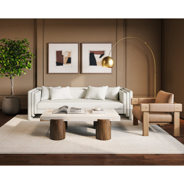 Family Dynamics II - 40" X 40" - Dark Brown Frame