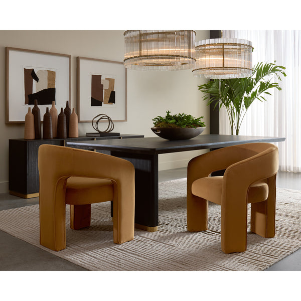 Family Dynamics II - 40" X 40" - Dark Brown Frame