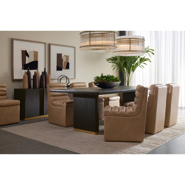 Family Dynamics II - 40" X 40" - Dark Brown Frame