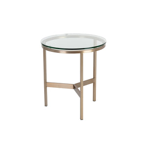 Flato End Table - Antique Brass