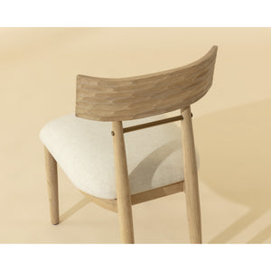 Florian Dining Chair - Light Oak - Geralt Linen