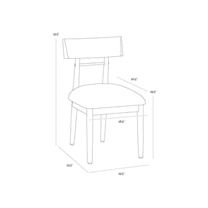 Florian Dining Chair - Light Oak - Geralt Linen