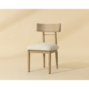 Florian Dining Chair - Light Oak - Geralt Linen