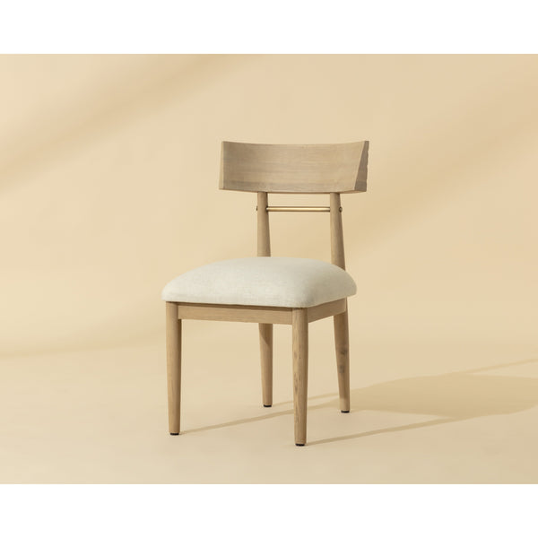 Florian Dining Chair - Light Oak - Geralt Linen