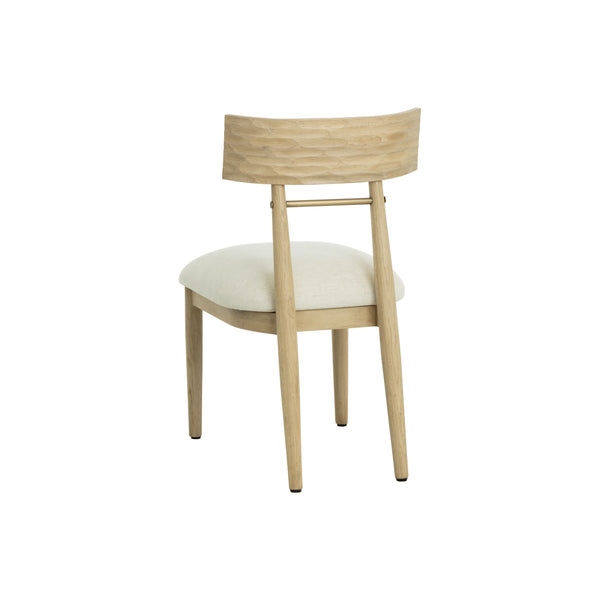 Florian Dining Chair - Light Oak - Geralt Linen